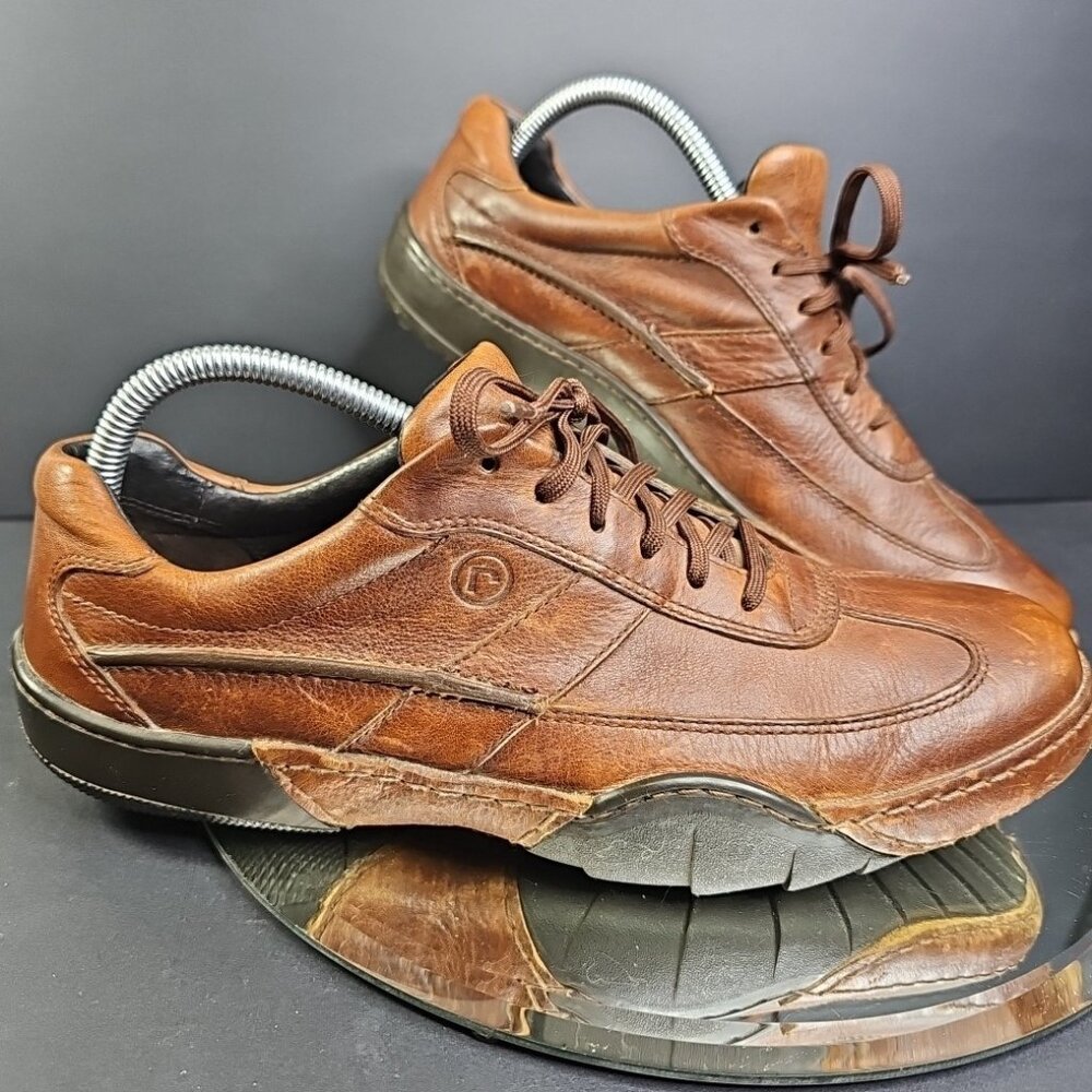 Rockport ITravel Men’s Casual Shoes Size 9.5 Brown Leather Lace Up Nice Pair